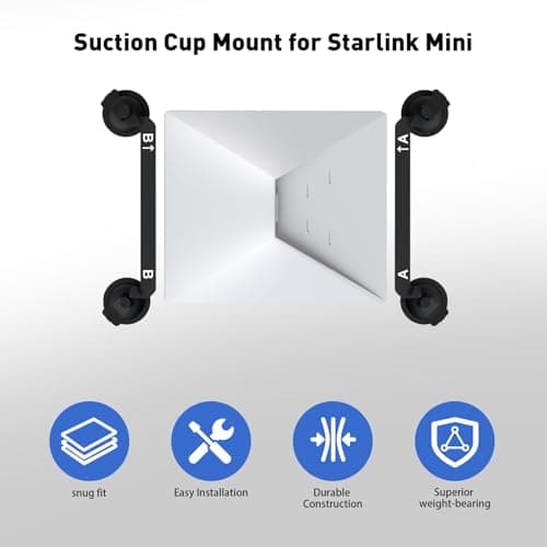 CubCore Starlink Mini Suction Cup Mount for Car Heavy Duty Holder Vibration-Proof Design for Road Trips Compatible for Travel Internet Connectivity for Sunroof/Front/Rear Window/Roof view 5