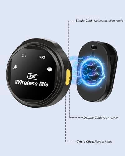 HOMEPAC Mini Microphone for iPhone,Wireless Microphone with AI Noise Cancellation, Plug & Play, Up to 24-Hour Total Use with Charging Case, Ideal for TikTok, YouTube, Vlogging & Live Streaming view 7