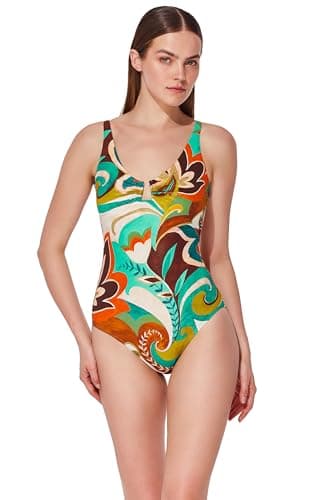Gottex Women's Standard U Wire One Piece, Porto-Multi-Brown