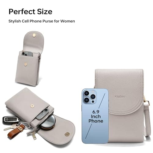 Kiss Sea Small Crossbody Bags for Women Cell Phone Purse with Adjustable Strap Mini Wallet Handbag for Daily Use view 5