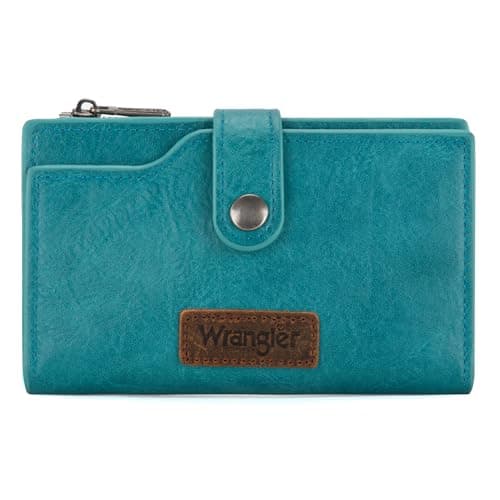 Wrangler Wallet for Women Bifold Card Holder with Zipper and ID Window — image 1