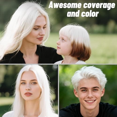 Seaboll White Temporary Hair Color Spray, Instant Vibrant Color, 4.06 oz | Safe Washable Non Sticky One Day Hair Dye Spray, Complete Kit for Halloween Cosplay Party DIY Costume, for Kids Women Men view 3