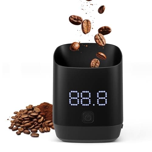 Digital Coffee Scale, Digital Coffee Bean Dosing Cup, 0.1g High Precision Mini Coffee Scale for Pour Over, Espresso, and French Press, Rechargeable Coffee Scale with LED Display, Tare Function view 1