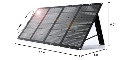 120W Portable Solar Panel, High 22% Efficiency ETFE Foldable Solar Panel Charger with Carry Case, IP65 Waterproof, MC4 Output for Power Station RV Camping Off Grid view 2