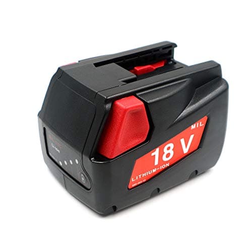 18V 5.0Ah/5000mAh Replacement Battery for Milwaukee 18V Cordless Power Tools,Compatible with 48-11-1830 4932352002 4932399512 MV18B V18 F38,Lithium Ion Battery with LED Indicator,Fast Charging view 2