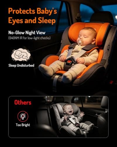 Kidsneed 7 inch HD 1080P Split Screen Baby Car Camera for 2 Kids view 4