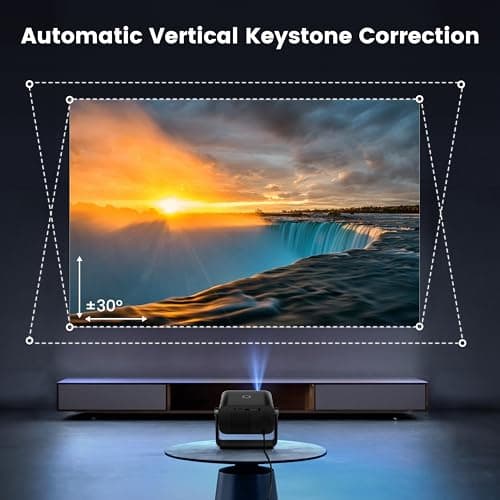 Projector with WiFi and Bluetooth - Mini Projector [145°Adjustable-Stand & Electric Focus & Auto Keystone], PUTRIMS S28 Portable 1080P 4K Support Outdoor Movie Projector for Phone/TV Stick view 3