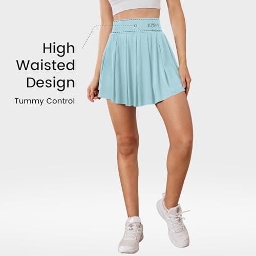 SEAJOJO Tennis Skirts for Women with Shorts Pockets, High Waist Golf Skirt,Pleated Mini Skort Workout Casual view 4