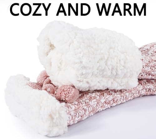 BenSorts Women Non Slip Winter Thick Slipper Socks with Grippers Warm Fuzzy Socks Christmas Gifts view 3