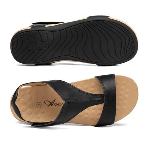 Athlefit Orthopedic Sandals for Women Comfortable Beach Orthotic Sandals with Arch Support view 6