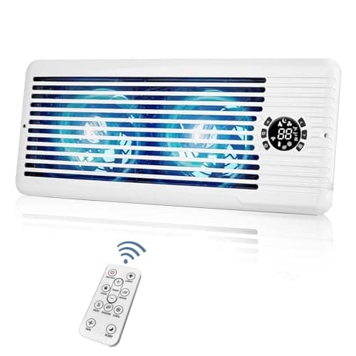 TMYICE Register Booster Fan for 4" x 10" Register Holes, Smart AC Vent Booster Fans Improves Heating & Cooling with Remote and Thermostat Control,10-Speed Quiet Vents Fan for Floor Ceiling view 1