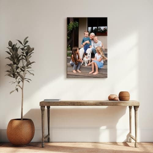 Personalized Photo Canvas Wall Art, Custom Canvas Prints with Your Photos,Ready to Hang, Ideal Housewarming Wedding Birthday Gift for Family Friends (VERTICAL PHOTO, 18" L x 12" W) view 2