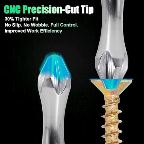 Hitscrews Magnetic Screwdriver Bits PH2, 2-Inch Impact Driver Bits #2, S2 Steel Chrome Finish Phillips Bits For Impact Driver, Home Improvement & DIY - 10 Pack view 4