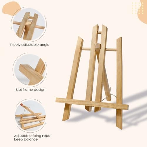 11 in Easel Stand for Painting, Canvases, Art, Crafts, Tabletop Easels, Small Table Top Paint Station for Kids Adults, Portable Display Photo Picture Sign Holder(4 Pack) view 5