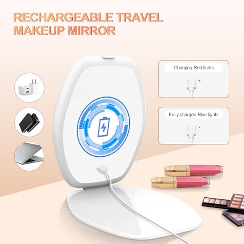 Travel Makeup Mirror with Light view 4