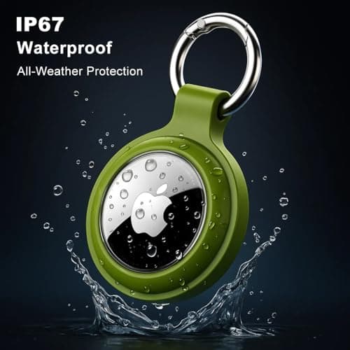 [4-Pack] Case for Apple AirTag Holder Keychain – IP67 Waterproof, Anti-Lost, Scratch-Resistant Case for Air Tag – for Keys, Pets, Luggage view 2