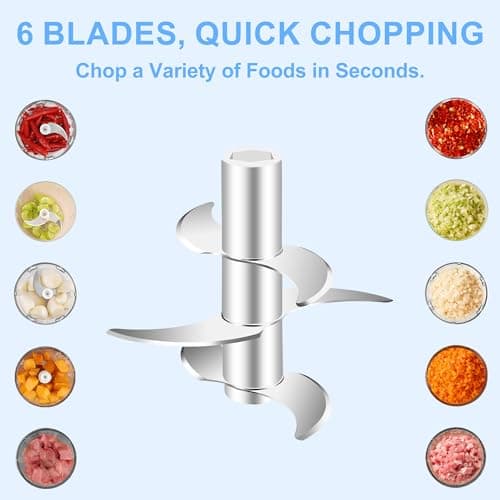 Electric Garlic Chopper, 1.4 Cup Mini Garlic Mincer Food Chopper Portable, Small Food Processor with USB Charging for Onion, Chili, Ginger, Veggie, Meat (350ML) view 6