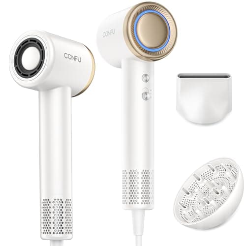 CONFU Blow Dryer with Diffuser, 1400W Hair Dryer with Diffuser and Concentrator, Speed Hairdryer for Fast Drying, Frizz Control, Lightweight for Home, Travel — image 1