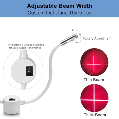 UPWATT Sewing Machine Positioning Light, Magnetic Alignment Guide Lamp with Flexible Gooseneck, Cross Craft Sewing Tool for Precise Stitching & Quilting view 4