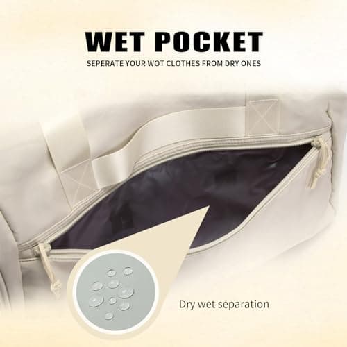 Weekender Duffel Bag with Shoe Compartment And Wet Pocket-Luggage Everyday Overnight Bag for Men and Women Travel-Carry On Gym Bag view 4