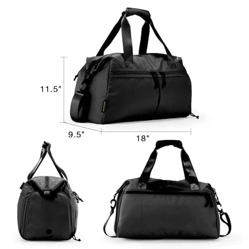 Weekender Duffel Bag with Shoe Compartment And Wet Pocket-Luggage Everyday Overnight Bag for Men and Women Travel-Carry On Gym Bag view 2