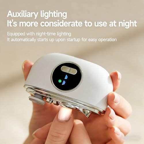 2-in-1 Smart Electric Nail & Toenail Clipper, Rechargeable Grinder with File & Polishing, 3 Speeds, for Fingers, Toes, Seniors, Caregivers (Pink) view 4