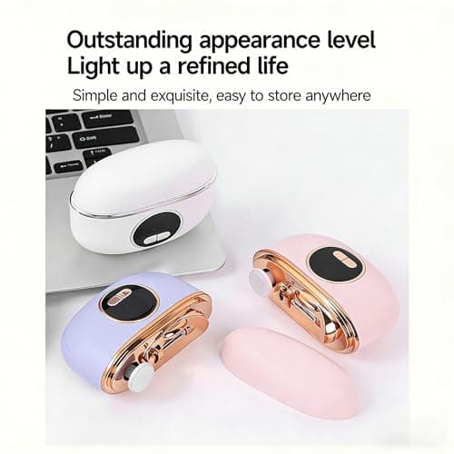 2-in-1 Smart Electric Nail & Toenail Clipper, Rechargeable Grinder with File & Polishing, 3 Speeds, for Fingers, Toes, Seniors, Caregivers (Pink) view 5