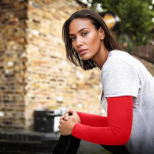 Renil Arm Sleeves for Men and Women & UV Protection Cooling Basketball Arm Sleeves view 4