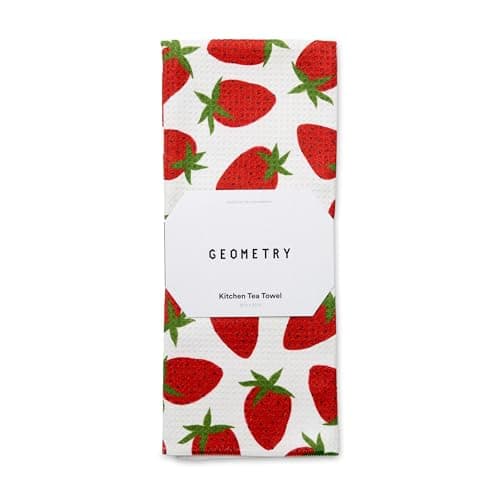 GEOMETRY Tea Towels – Spring & Summer Collection – Quick-Dry, Ultra-Absorbent, Reusable Microfiber Kitchen Towels for Drying & Cleaning - Berry Sweet - 1 Pack — image 1