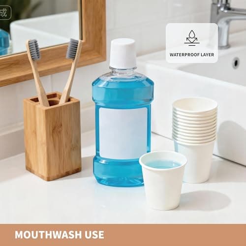 SLFxotro Coffee Cups 16 oz 200 Pack, Disposable Paper Cups 16 oz, White Paper Hot Coffee Cups Suitable for Party, Picnic, Travel, and Events-white view 2