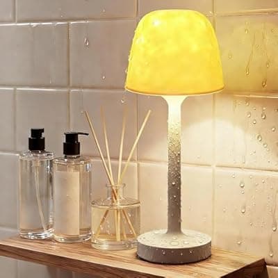 seenlast Waterproof Spa-Like Shower Lamp,16 Color Ocean Wave Projector Night Light for Inside Shower,Rechargeable Shower Light with Touch & Remote Control for Room Decor,Gifts for Women, Couples