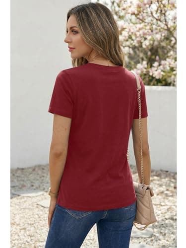 Women's Cotton T-Shirts Short Sleeve Crewneck Basic Solid Color Tee Loose Fit Shirts Breathable Comfy Summer Tops 2026 view 5