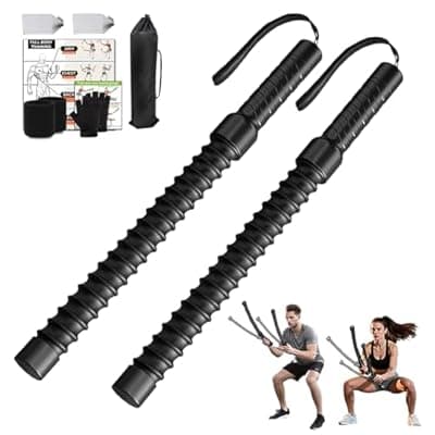 Faluded 1 lbs Weighted Ropeless Battle Ropes, Portable Cordless Home Gym Equipment, Quiet Apartment Workout & Low-Impact Training for Men & Women
