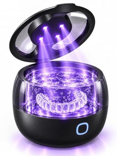 ACMEZING DeepClean Ultrasonic Retainer Cleaner Machine [45kHz Crevice Cleaning + UV-C Light | 4 Modes with Gentle Pulse] Dental Cleaner for Retainers, Dentures, Aligners, Mouth Guards & Night Guards — image 1