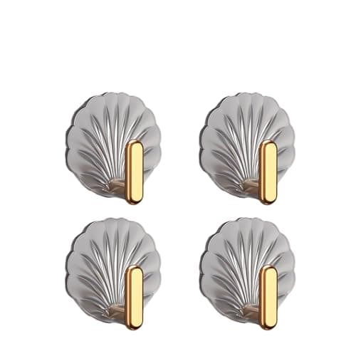 KetterlePPE 8 Pcs Bathroom Hooks, Self Adhesive Towel Hook/Wall Hooks for Office/Kitchen/Porch/Bedroom - Clear Waterproof — image 1