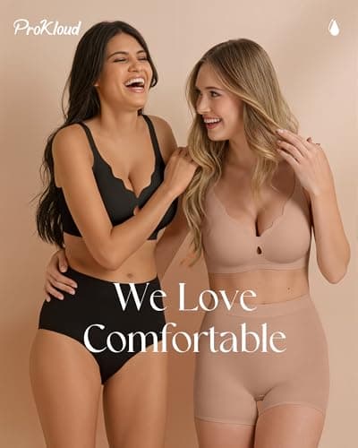 ProKloud Wireless Bras for Women Wave Push Up No Underwire Bralettes Seamless Full Coverage Support Lift Everyday Bra view 6