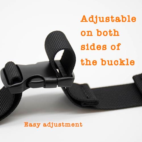 Backpack Chest Strap, Universal Add on Adjustable Sternum Strap, Chest Belt Replacement, with Heavy Duty Quick Release Buckle Clip, for Travel, Hiking, Camping, School(Black) view 2