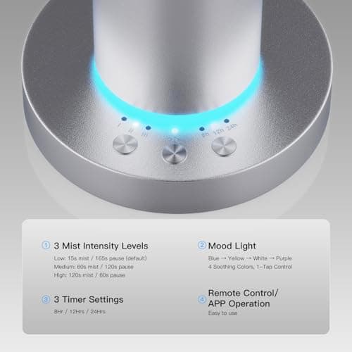 Waterless Aroma Diffuser, 8000mAh Battery Scent Air Machine for Large Room up to 1500 Sq Ft, Cold Air Diffusion Essential Oil Diffuser with App & Remote Control, Quiet Design for Home, Office, Hotel view 3