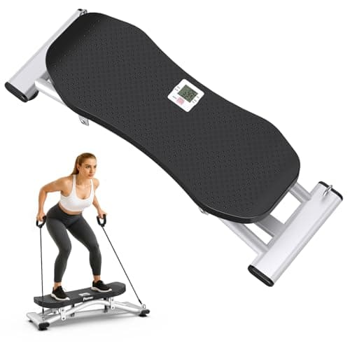 PASYOU Balance Board for Adults, Rock Stepper for Exercise at Home, Simulate Ski Machine with Resistance Band & LCD Display, 330lbs Weight Capacity, Ski Balance Trainer for Full Body