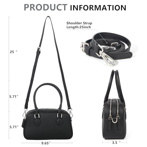 Genuine Leather Handbag for Women, Small Top Handle Satchel Crossbody Purse with Adjustable Strap, for Travel Daily Fashion view 3