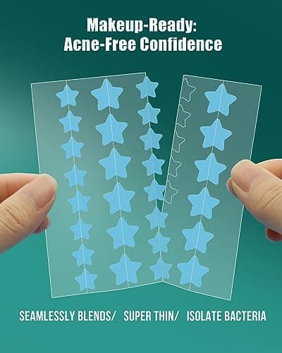 Jefusst Star Acne Patches 112 Counts, Pimple Patch Pimple Patches for Face Pimple Patches Stars Hydrocolloid Acne Patches Cute Zit Patches Healing Sticker, Blue and Pink view 3