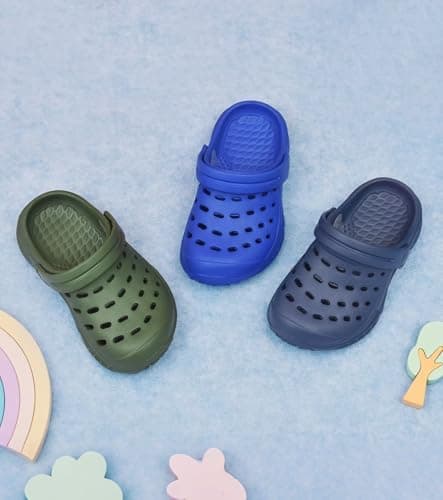Pisumg Kids Garden Clogs Toddler Slip on Slides Sandals Boys Girls Summer Beach Pool Outdoor Water Shoes Slippers view 5