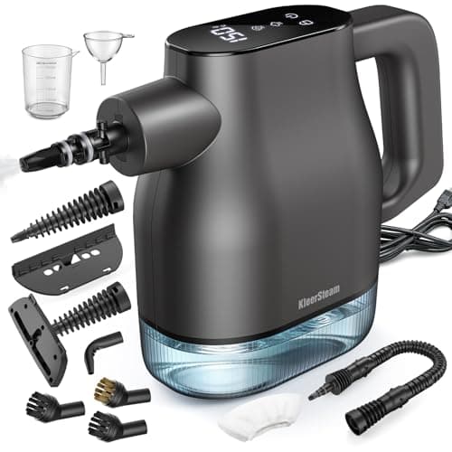 Handheld Steam Cleaner for Home, 1350W, 3s Heat-Up, 350 mL | Portable steam cleaner with 2 levels, a 9.84 ft cord, and 10 tools for kitchens, bathrooms, windows, fabrics, and crevices — image 1