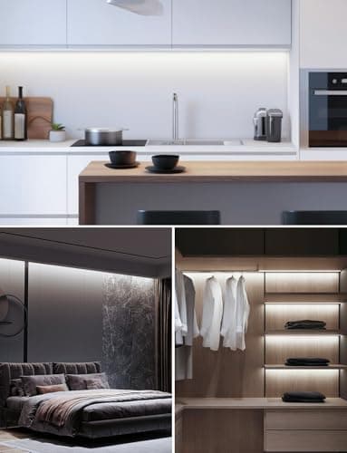 DAYBETTER 6.56ft White LED Strip Light, 6500K Ultra Bright USB-Powered Tape Light, Flexible Cuttable Design with 120 LEDs for Bedroom, Kitchen, Mirror, Home Decoration view 4