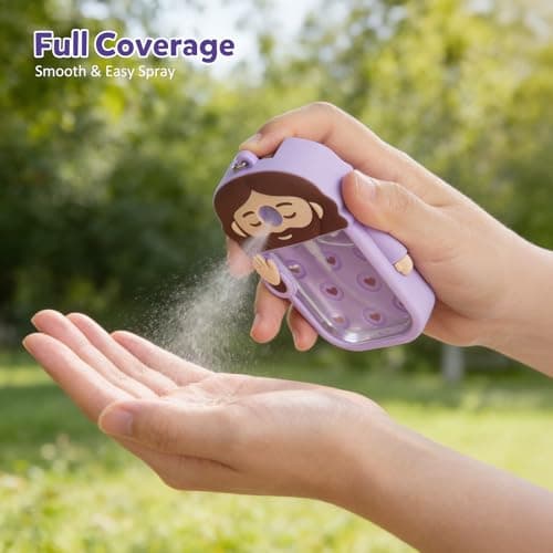 Cornholepy Cute Jesus Hand Sanitizer Keychain 30ml Silicone Spray Bottle Case for Purse Backpack School Office view 5