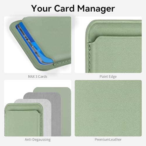 Magnetic Wallet Cell Phone Card Holder for Phone Case with Mag-Safe view 2