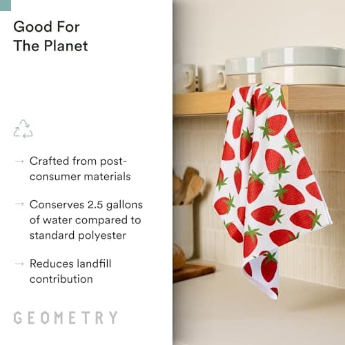 GEOMETRY Spring Kitchen Towels - Quick Dry Microfiber Cloth Spring & Summer Dish Towels for Kitchen Drying - Premium Quick Dry Towel - Sandy, 18" x 30" - 1-Pack view 5