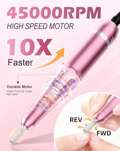 COYZU Electric Nail File, Fast Acrylic & Gel Removal for Beginners, Save Your Money view 5