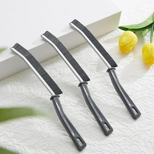 LSLCQW Hard Bristle Crevice Cleaning Brush, Small Cleaning Brushes, Grout Cleaner Brush, Toilet Brush, Scrub Brush for Shower Tile, Skinny Gap Cleaning Tools for Household Use, Bathroom, Kitchen (3) view 2