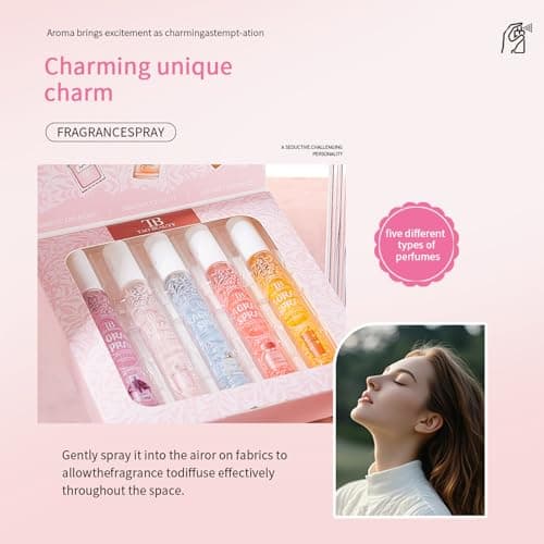 ADMD 5-Pack Scented Body & Room Sprays,10ml Travel Size | Floral,Fruity & Vanilla Blends Skin-Safe, Fine Mist for Women, Gift Ideas Tao Beauty Fragrance Spray view 6